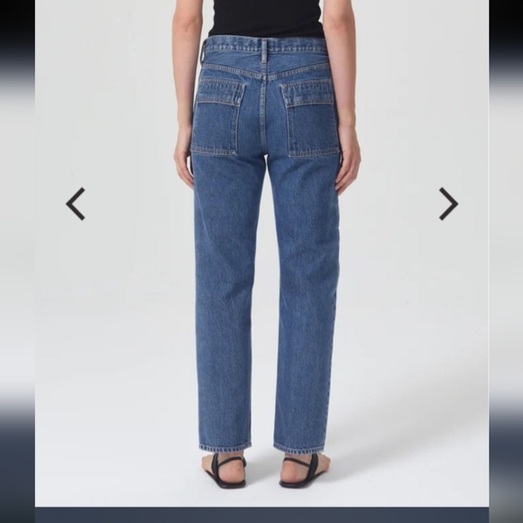 Agolde Cooper Cargo carpenter denim jeans in light wash - Picture 7 of 12